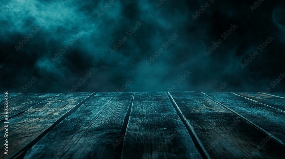 Spooky halloween background with empty wooden planks Spooky halloween background with empty wooden planks