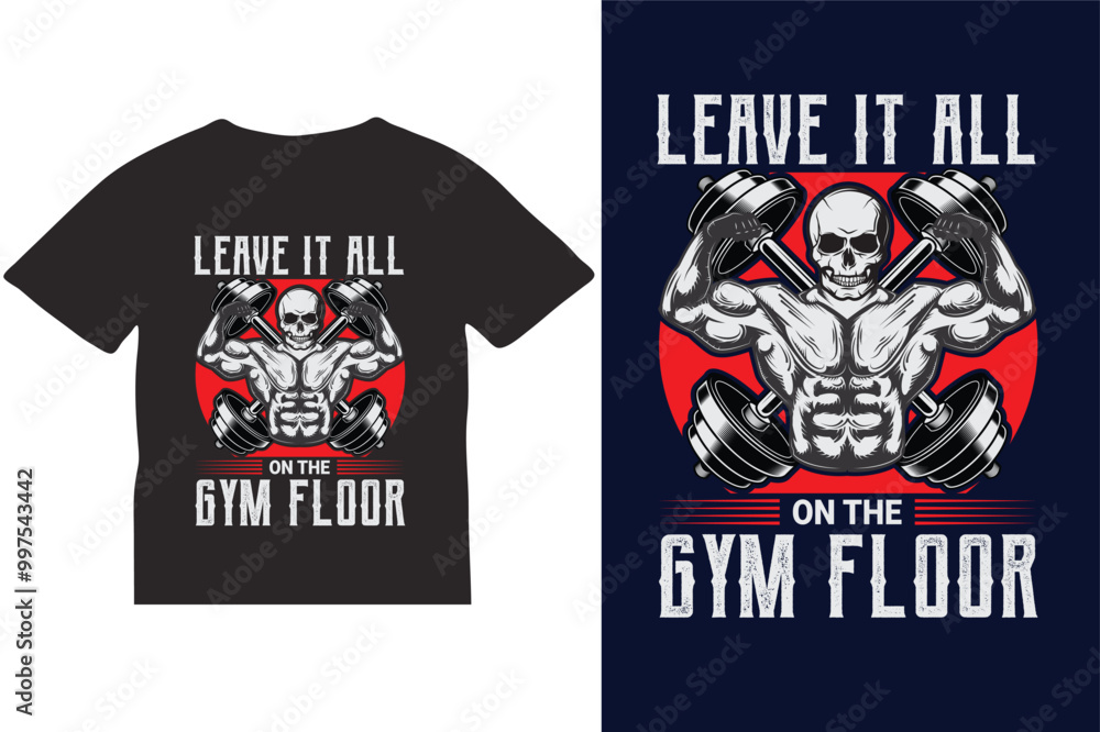Fitness Gym T-shirt Design Fitness Gym T-shirt Design