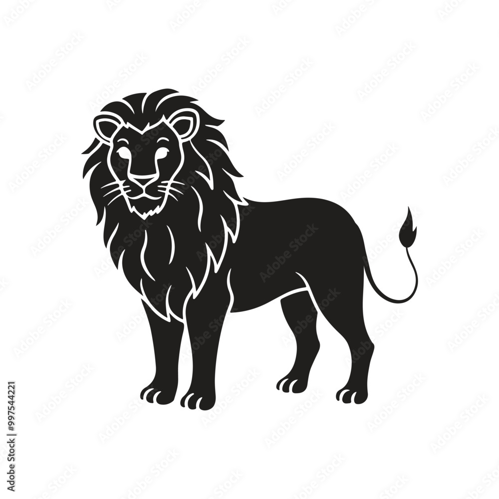 Lion silhouette vector style illustration Lion silhouette vector style illustration