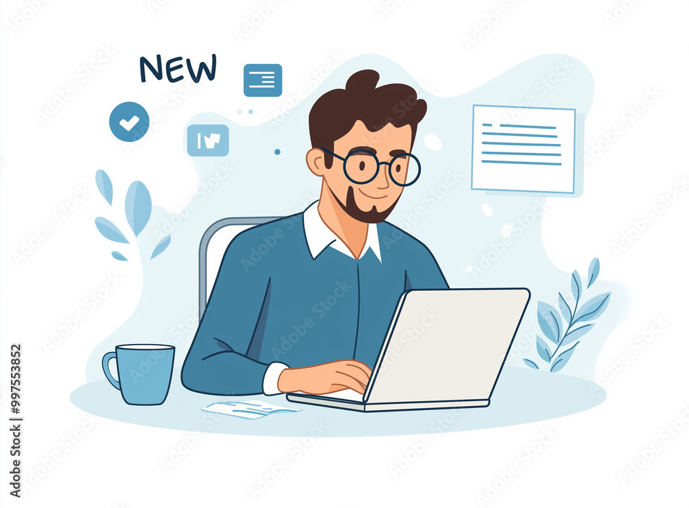 businessman working on laptop businessman working on laptop