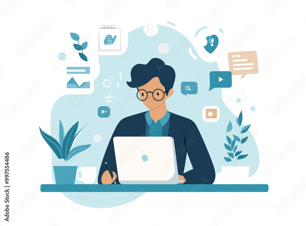 businessman working on laptop businessman working on laptop