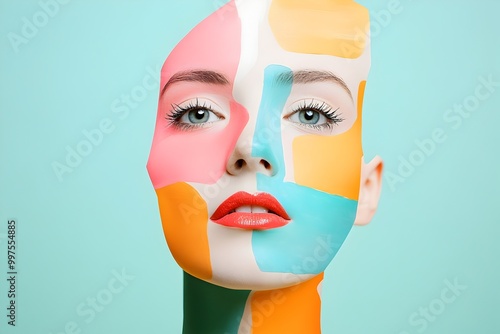 Quirky and Abstract Self Portrait Celebrating Individuality and Self Acceptance