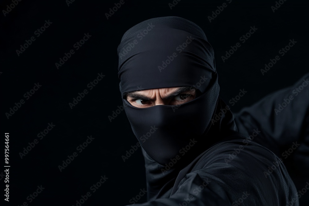 Swift Ninja Disarms Guard with Precision Movements During Espionage Mission Swift Ninja Disarms Guard with Precision Movements During Espionage Mission