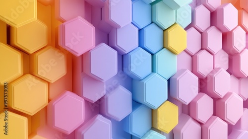 Colorful Hexagonal Pattern for Modern Design