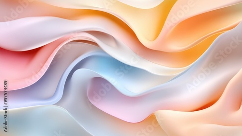 Soft Colors Flowing Smoothly in Abstract Design
