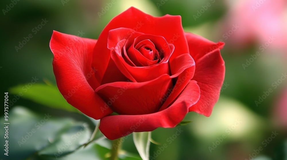 Elegant Red Rose on a Soft Background Elegant Red Rose on a Soft Background
