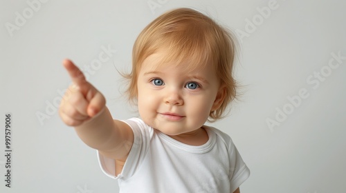 Smiling Toddler with Outstretched Finger