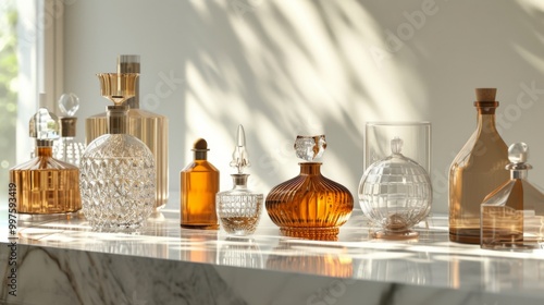 Elegant Glass Bottles Home Decor: Luxurious Tabletop Accents