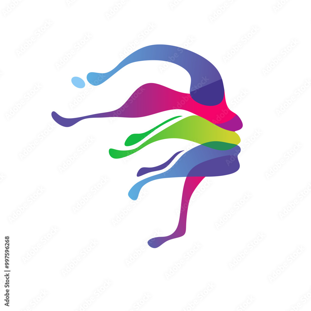 Fototapeta premium splashes head a person