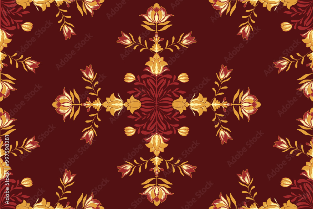Pattern Hand drawing, for fabric, textiles, clothing, wrapping paper, cover, rug, home decor, abstract backgrounds. Beautiful pattern in red brown color background, vector file. Pattern Hand drawing, for fabric, textiles, clothing, wrapping paper, cover, rug, home decor, abstract backgrounds. Beautiful pattern in red brown color background, vector file.