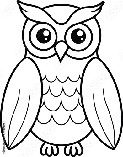 owl logo design icon template in white background