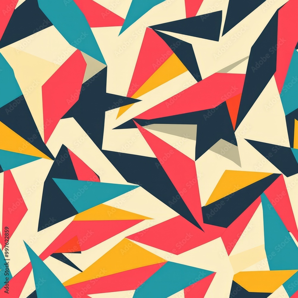 Seamless pattern of geometric twists with sharp angles Seamless pattern of geometric twists with sharp angles