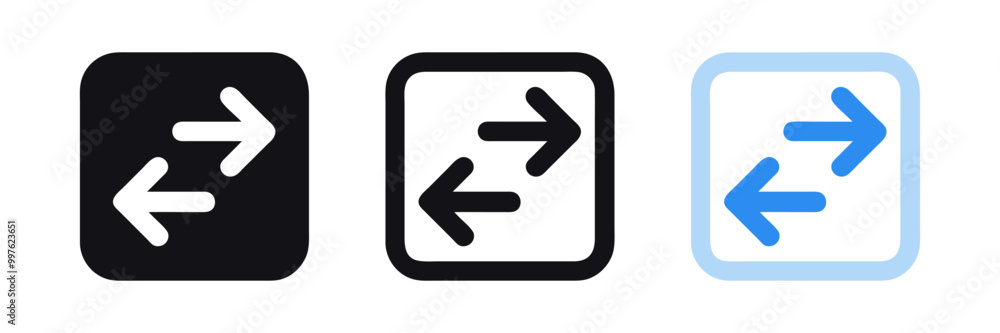 set of Transfer arrows icons. Exchange signs set of Transfer arrows icons. Exchange signs