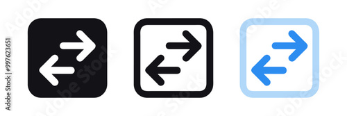 set of Transfer arrows icons. Exchange signs