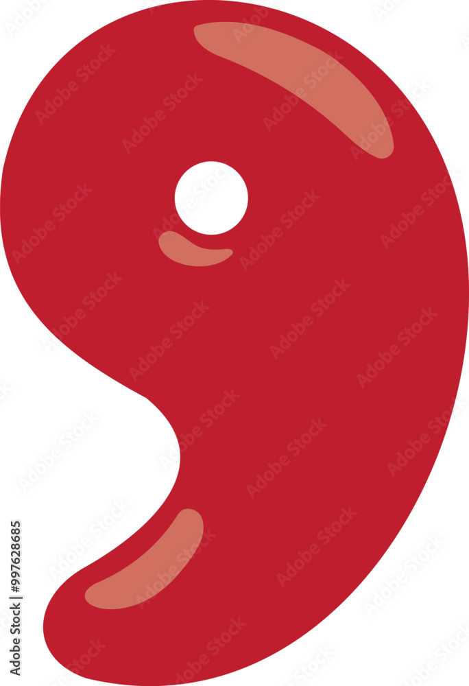 Red Jasper Magatama traditional Japanese stone. Red Jasper Magatama traditional Japanese stone.