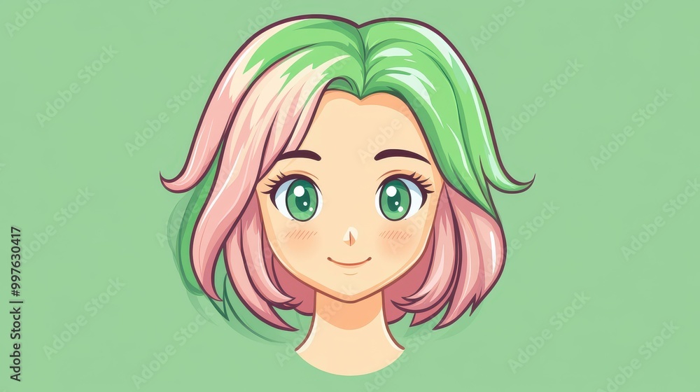 A vibrant anime face with a striking expression and a minimalist clean background to enhance its charm. A vibrant anime face with a striking expression and a minimalist clean background to enhance its charm.