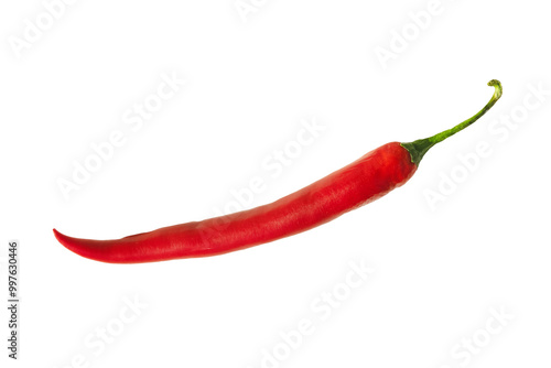 Czerwona ostra papryczka, papryka chilli. Bez tła
