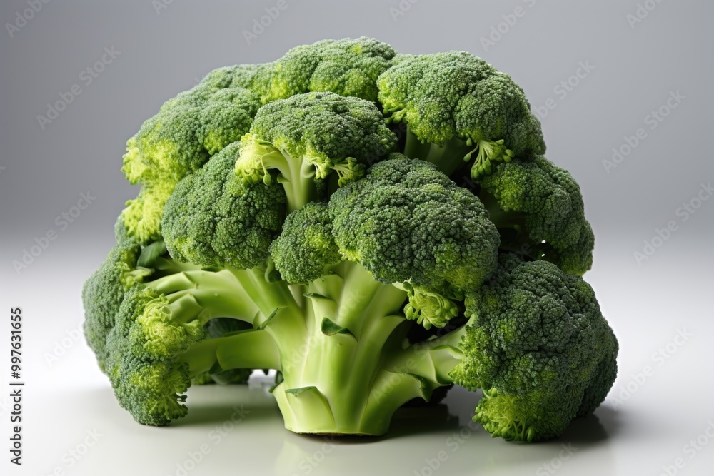 Broccoli isolated in white background, generative IA Broccoli isolated in white background, generative IA
