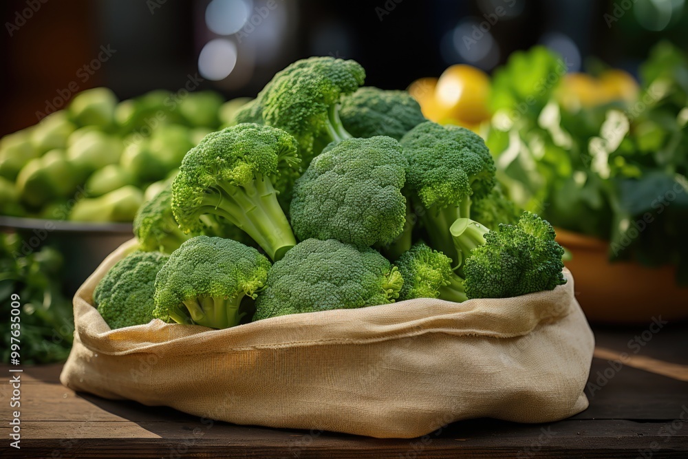 Hands of women holding fresh organic ripe broccoli, salad with vegetables and ve, generative IA Hands of women holding fresh organic ripe broccoli, salad with vegetables and ve, generative IA