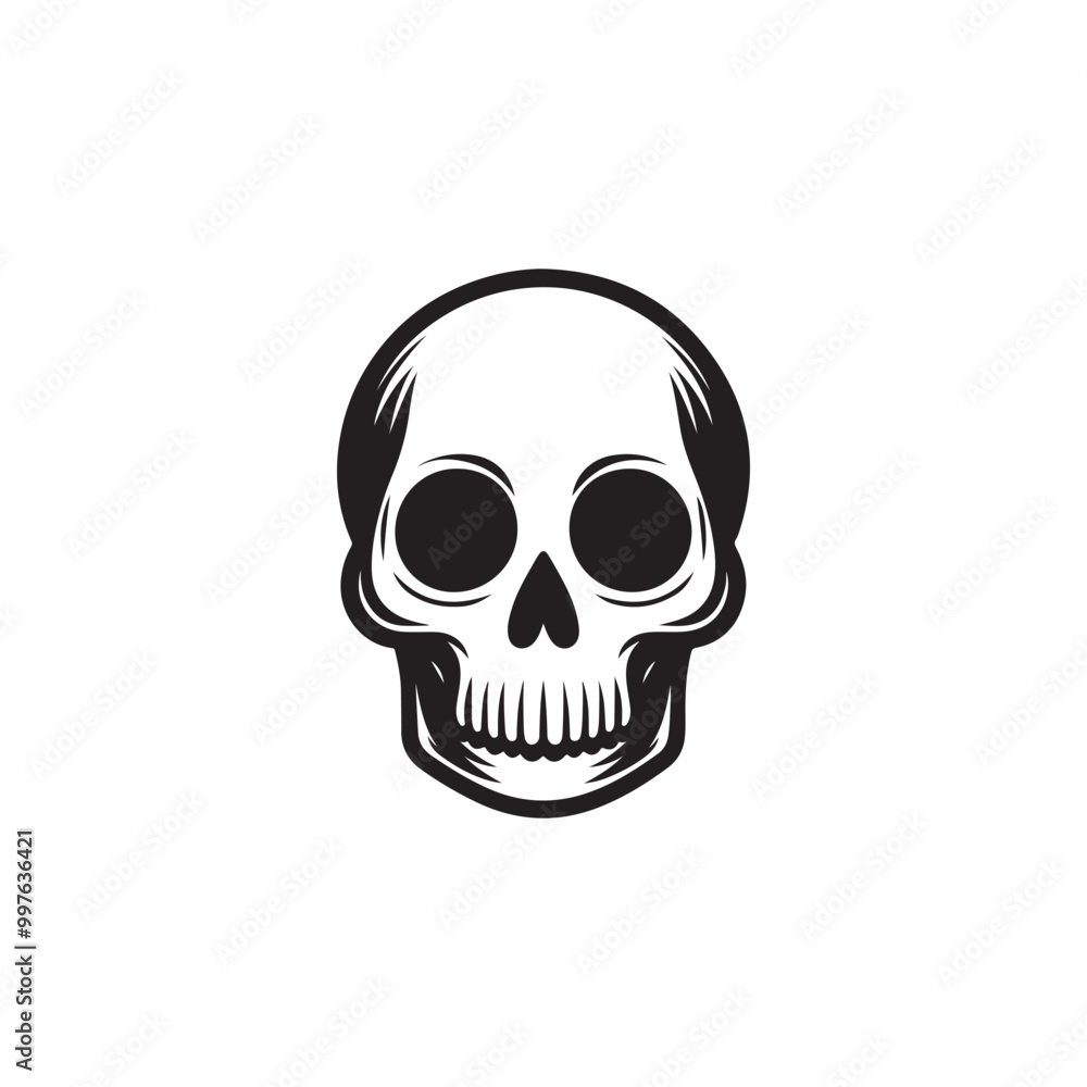 Vector Skull Icon Representing Danger and Toxicity. Vector Skull Icon Representing Danger and Toxicity.