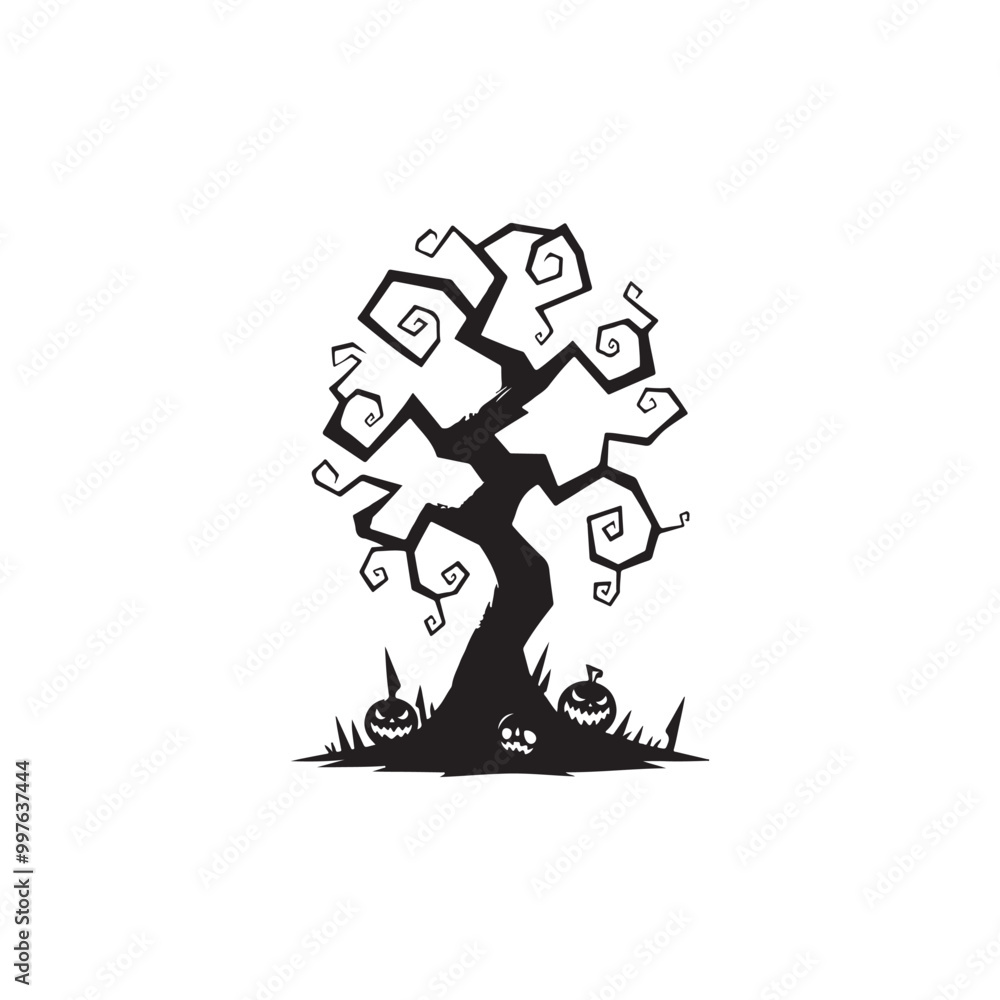 Bare Tree Silhouettes Vector - Dead Tree Illustration. Bare Tree Silhouettes Vector - Dead Tree Illustration.