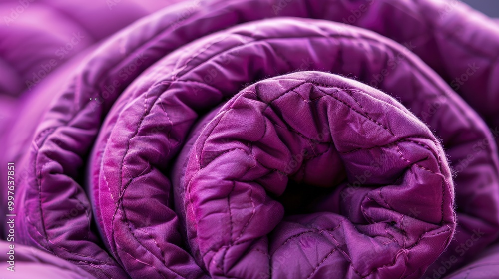 Obraz premium Weighted Blankets: These blankets, heavier than standard ones, provide a soothing sensation, often helping those with anxiety or sleep issues feel more relaxed and comfortable. 