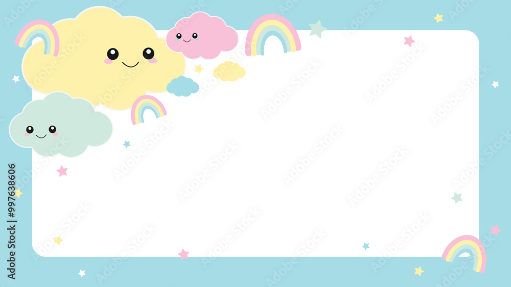 Childish Dreamy Background of Clouds Flat Colorful
Childish Dreamy Background of Clouds Flat Colorful