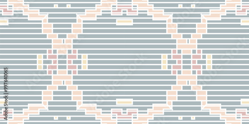 Sari Border Geometric Patternsfolk Embroidery, Aztec Geometric Ornament Print. Design for Carpet, Wallpaper, Clothing, Wrapping, Fabric