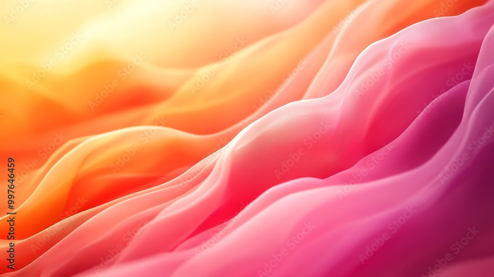 Obraz premium Greeting card with a soft ombre effect in shades of pink and orange, no text, Greeting Card, Warm and gentle design
