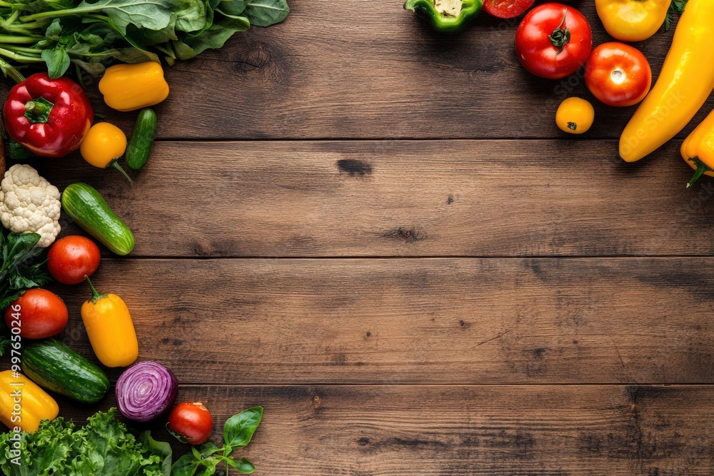 Many different vegetables healthy food isolated on wood background. Copy Space Food Theme. Many different vegetables healthy food isolated on wood background. Copy Space Food Theme.