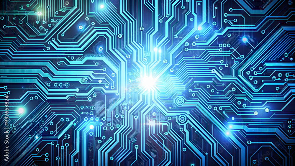 Fototapeta premium Abstract digital circuit board background , technology, electronics, communication, futuristic, computer, science
