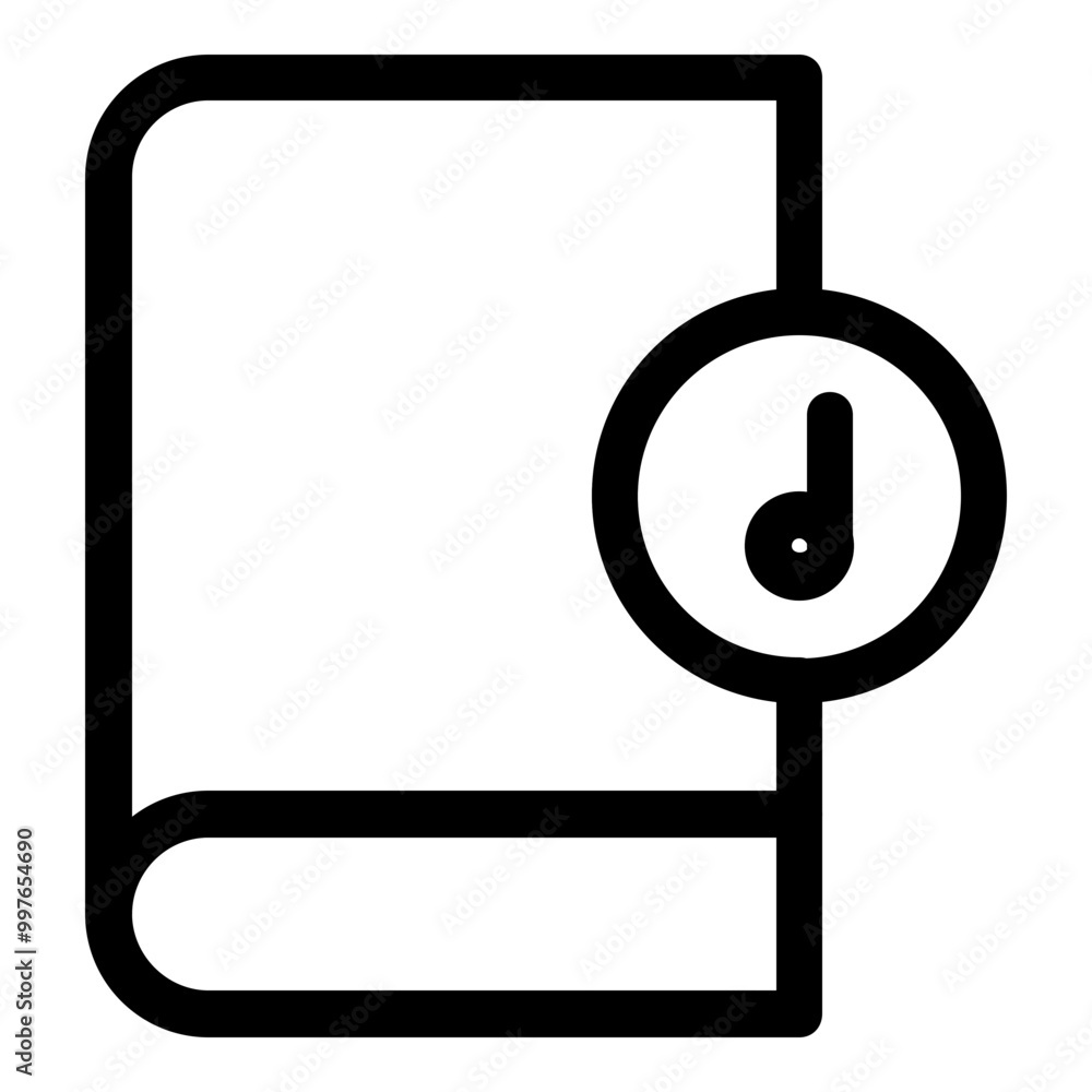 Book Song Outline Icon. Simple Magazine Illustration Vector. Book Song Outline Icon. Simple Magazine Illustration Vector.
