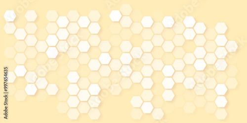 Hexagon Beehive honeycomb pattern wall black and white, Hexagon isolated clipping path horizontal for design honeycomb texture for pattern .