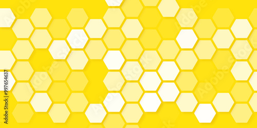 Hexagon Beehive honeycomb pattern wall black and white, Hexagon isolated clipping path horizontal for design honeycomb texture for pattern .
