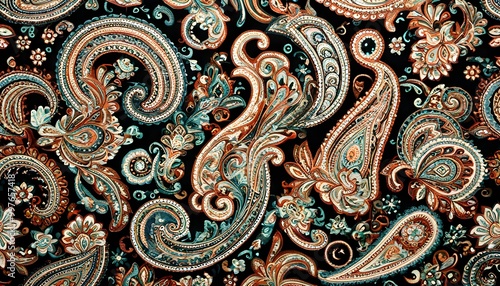 Intricate paisley patterns showcasing vibrant colors and elegant swirls