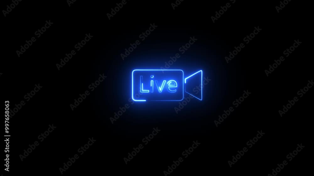 Glowing neon line animated Live Icon Glowing neon line animated Live Icon
