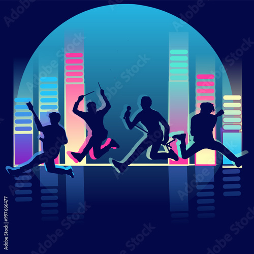 people dancing in the nightclub