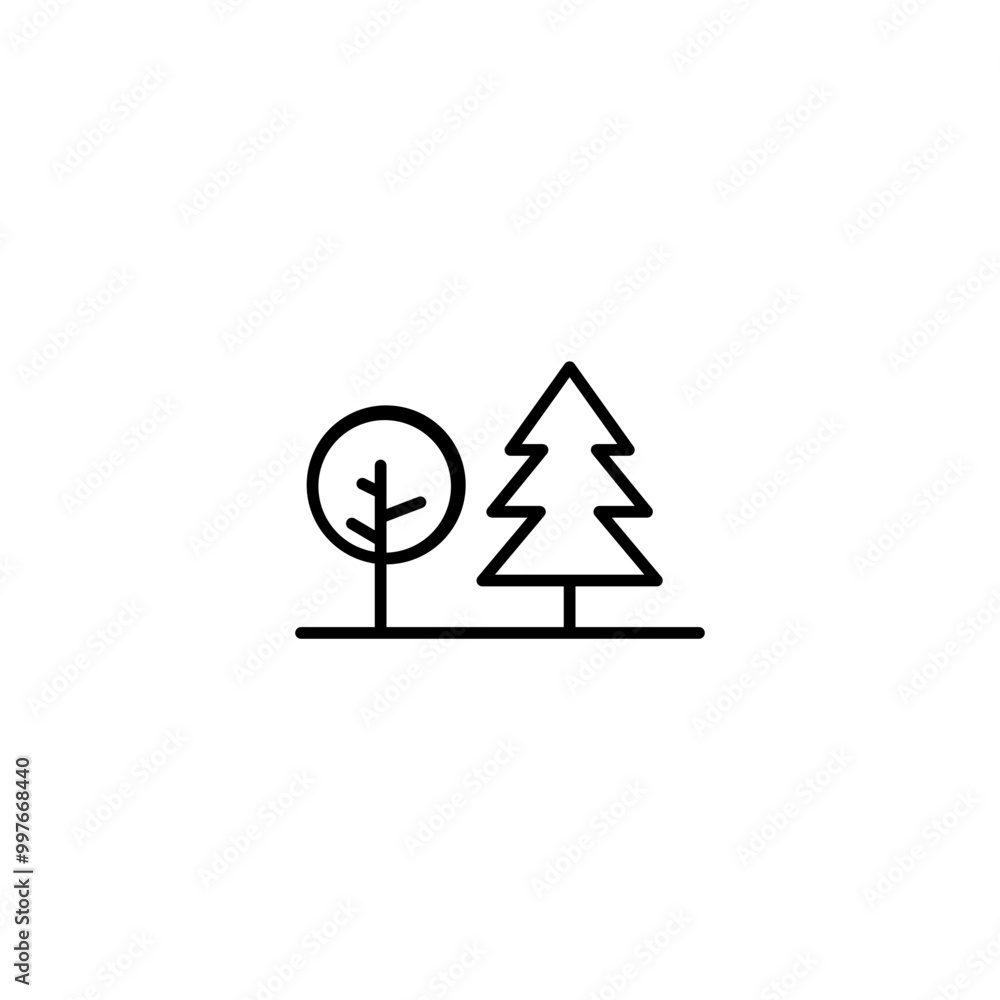 forest line icon forest line icon