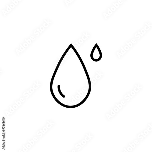 water drops line icon