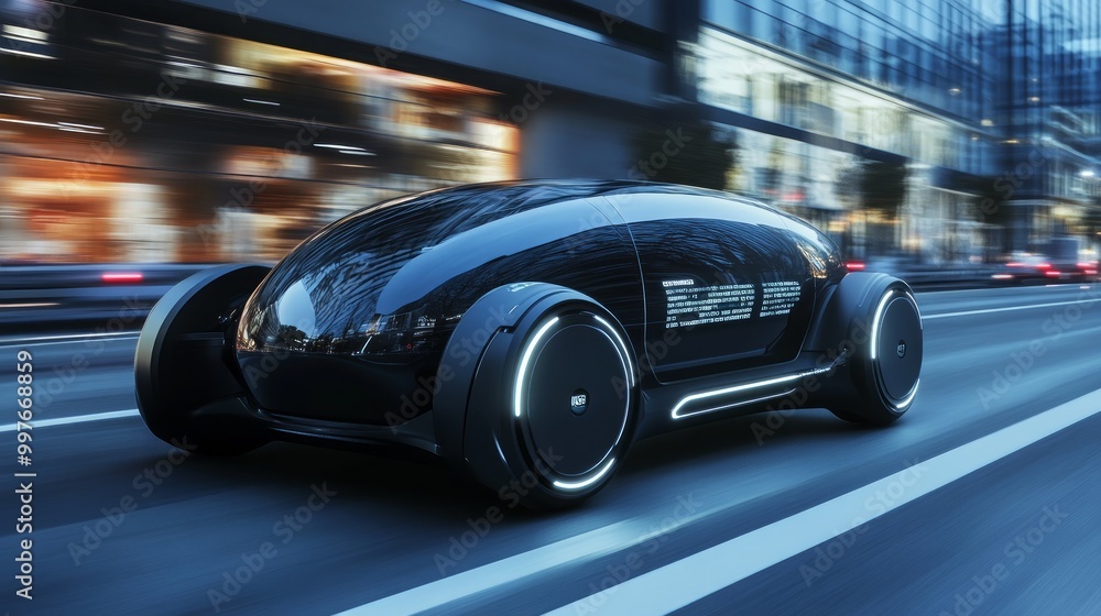 Autonomous car concept. Driverless vehicle Autonomous car concept. Driverless vehicle
