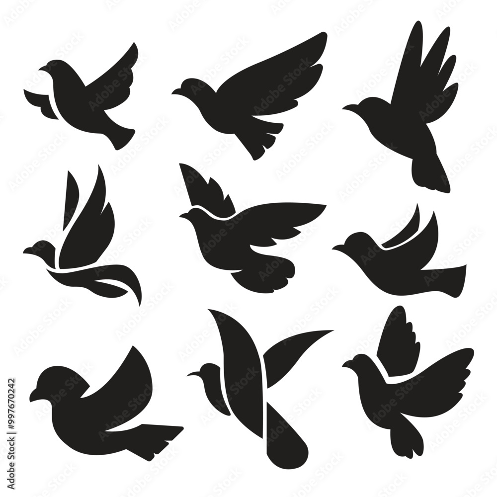 Obraz premium Freedom Bird Logo Vector Illustration