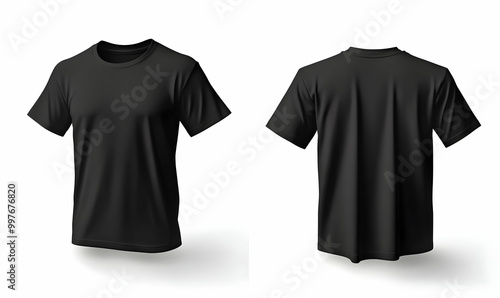 blank shirts template on white background with clipping path.