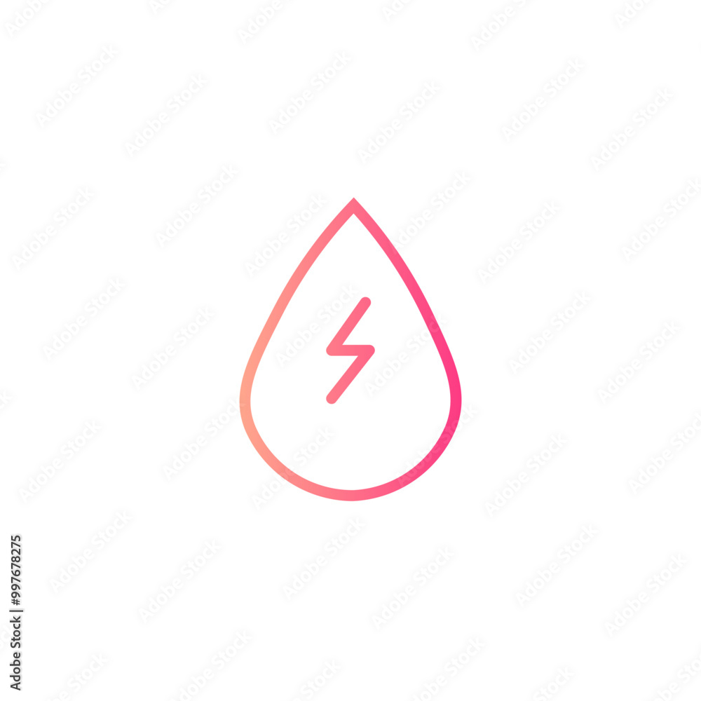 hydraulic energy gradient icon