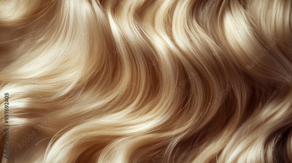 A close-up of cascading hair, styled in soft waves or curls, perfect for a fashion photoshoot A close-up of cascading hair, styled in soft waves or curls, perfect for a fashion photoshoot