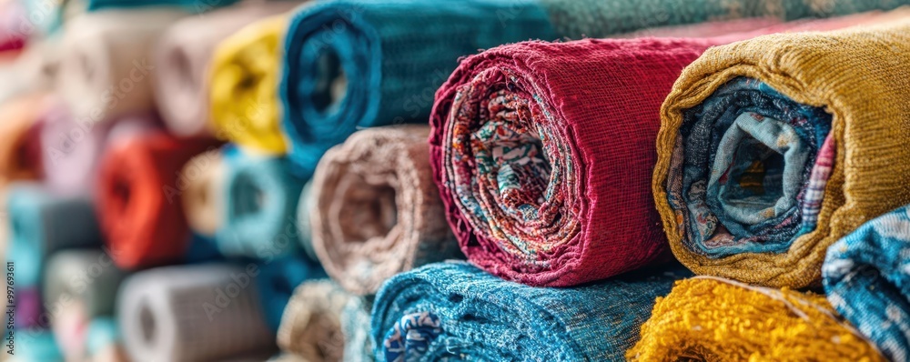Zero-waste textile production with fabric scraps being repurposed into new products, zero-waste fabric, sustainable textile recycling Zero-waste textile production with fabric scraps being repurposed into new products, zero-waste fabric, sustainable textile recycling
