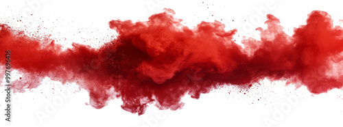 Wallpaper Mural Red smoke plume isolated on transparent background.	 Torontodigital.ca