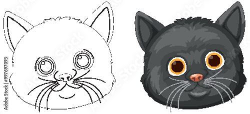 Cute Cat Vector Illustration