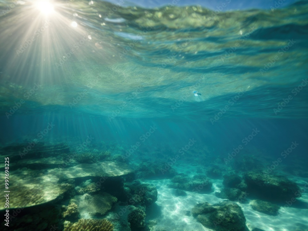 Fototapeta premium Underwater Swim in the Sea campture