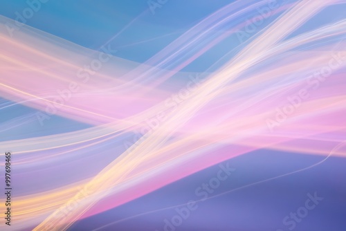 Abstract pastel light trails blending into a smooth gradient with subtle transitions