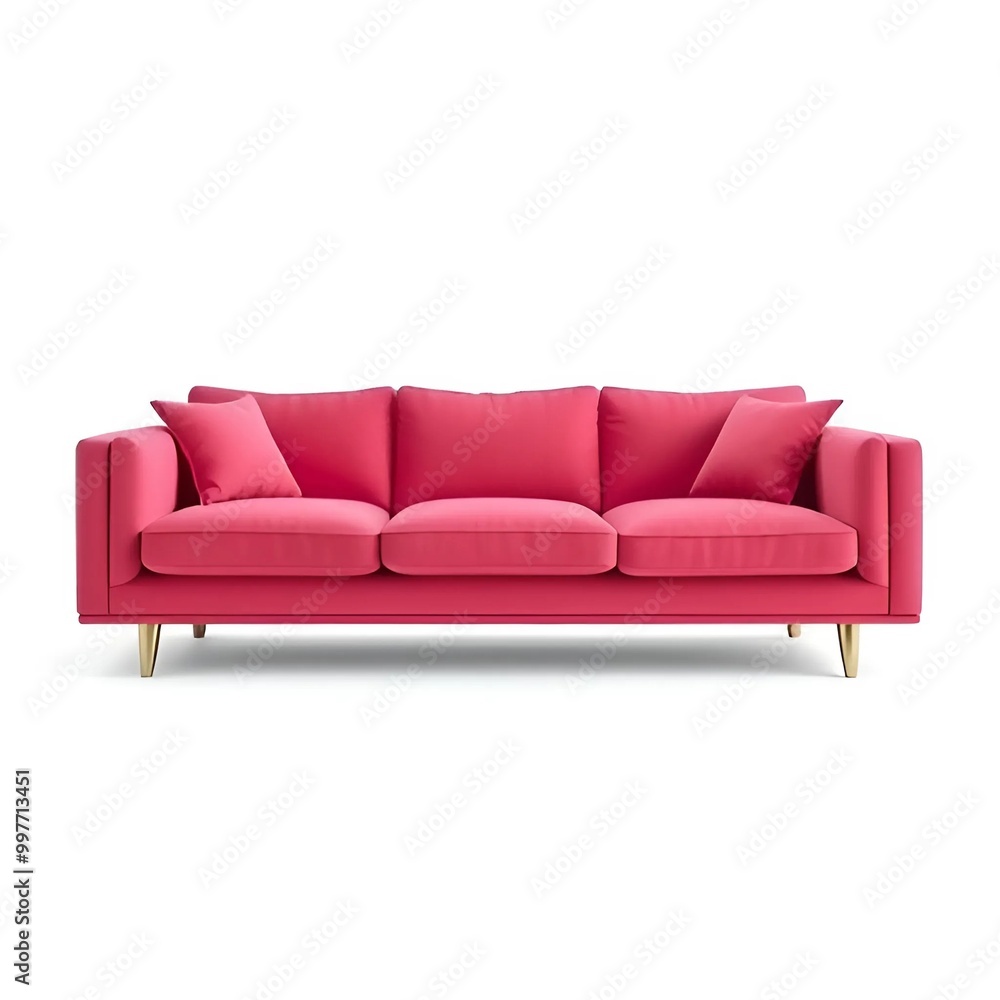 red sofa isolated on white red sofa isolated on white